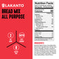 Nutrition Facts for Lakanto All Purpose Bread Mix