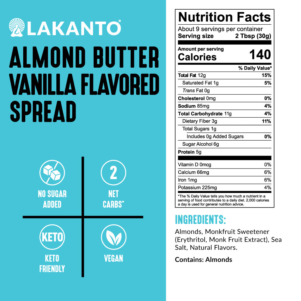 Almond Butter Vanilla Flavored Spread
