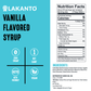 Lakanto Simple Syrup Vanilla Flavor Nutritional Facts